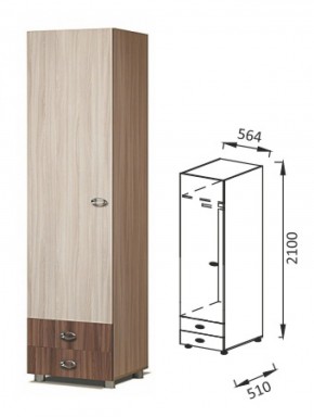 ПМ-13 шкаф для платья Юниор-6 в Асбесте - asbest.mebel-e96.ru