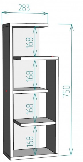 Полка настольная (S3) ДМ в Асбесте - asbest.mebel-e96.ru