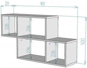 Полка S39 (ДМ) в Асбесте - asbest.mebel-e96.ru