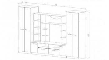 Стенка Премьер анкор (Лин) в Асбесте - asbest.mebel-e96.ru