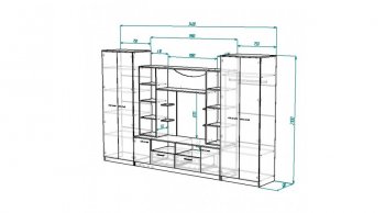 Стенка Премьер анкор (Лин) в Асбесте - asbest.mebel-e96.ru