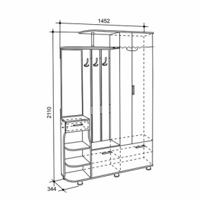 Прихожая Барселона 2 (Мебельсон) в Асбесте - asbest.mebel-e96.ru