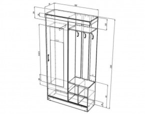 Прихожая купе Бриз (Лин) в Асбесте - asbest.mebel-e96.ru