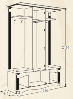 Прихожая Саша-17 в Асбесте - asbest.mebel-e96.ru