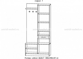 Прихожая София 1 (АстридМ) в Асбесте - asbest.mebel-e96.ru