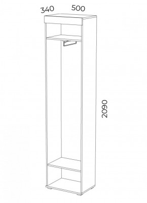 Прихожая Зетта (модульная) в Асбесте - asbest.mebel-e96.ru