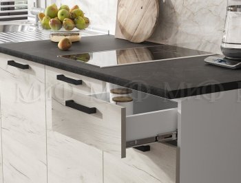 Кухонный гарнитур Рио 1600 мм (Крафт белый) (Миф) в Асбесте - asbest.mebel-e96.ru