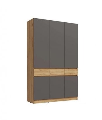 Спальный гарнитур Роджина крафт/графит, модульный (Миф) в Асбесте - asbest.mebel-e96.ru