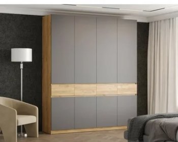 Спальный гарнитур Роджина крафт/графит, модульный (Миф) в Асбесте - asbest.mebel-e96.ru