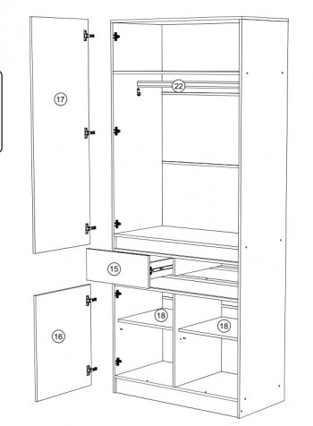 Шкаф 1000 мм Роджина (Миф) в Асбесте - asbest.mebel-e96.ru