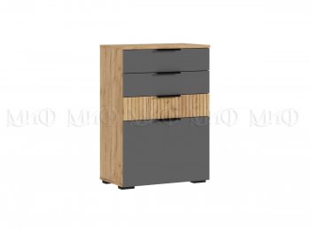 Спальный гарнитур Роджина крафт/графит, модульный (Миф) в Асбесте - asbest.mebel-e96.ru