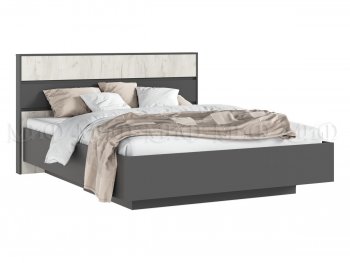 Кровать парящая Роджина с подсветкой, графит/крафт белый (Миф) в Асбесте - asbest.mebel-e96.ru