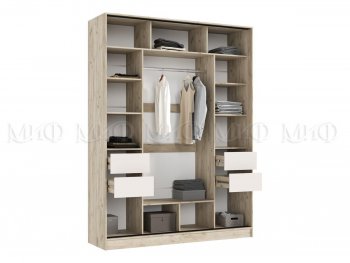 Шкаф-купе 1800 мм Роджина крафт серый/кашемир (Миф) в Асбесте - asbest.mebel-e96.ru