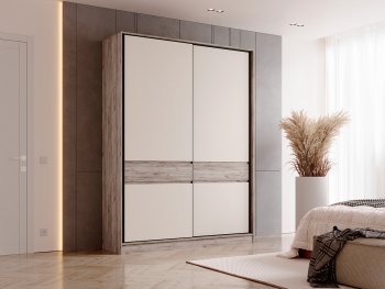 Спальный гарнитур Роджина крафт серый/кашемир, модульный (Миф) в Асбесте - asbest.mebel-e96.ru