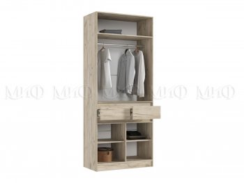 Шкаф 1000 мм Роджина крафт серый/кашемир (Миф) в Асбесте - asbest.mebel-e96.ru