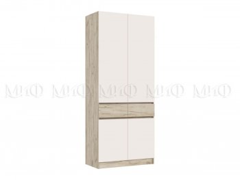 Шкаф 1000 мм Роджина крафт серый/кашемир (Миф) в Асбесте - asbest.mebel-e96.ru