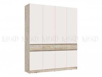 Шкаф 2000 мм 4-х ств. Роджина крафт серый/кашемир (Миф) в Асбесте - asbest.mebel-e96.ru