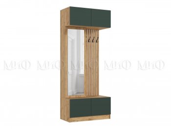 Прихожая Роджина крафт/изумруд(Миф) в Асбесте - asbest.mebel-e96.ru