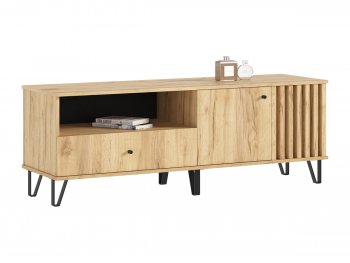 Тумба ТВ (1500) Роджина дуб крафт/дуб крафт (Миф) в Асбесте - asbest.mebel-e96.ru