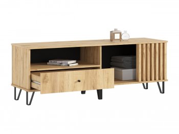 Тумба ТВ (1500) Роджина дуб крафт/дуб крафт (Миф) в Асбесте - asbest.mebel-e96.ru