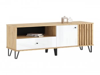 Тумба ТВ (1500) Роджина крафт/белый (Миф) в Асбесте - asbest.mebel-e96.ru