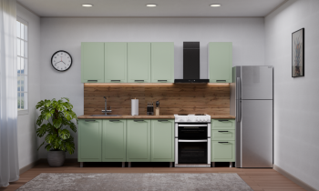 Кухонный гарнитур Ромашка 1600 мм Фисташка (Аленка) в Асбесте - asbest.mebel-e96.ru