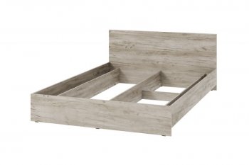 Кровать двуспальная Ронда дуб крафт серый/белый (ИЦ) в Асбесте - asbest.mebel-e96.ru