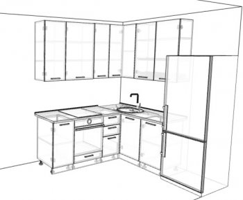 Кухонный гарнитур угловой 2000*1400 мм (Санвут) в Асбесте - asbest.mebel-e96.ru