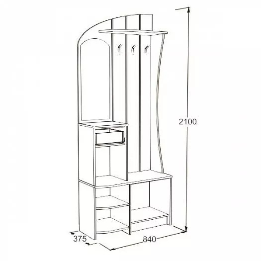 Прихожая Саша-19 в Асбесте - asbest.mebel-e96.ru