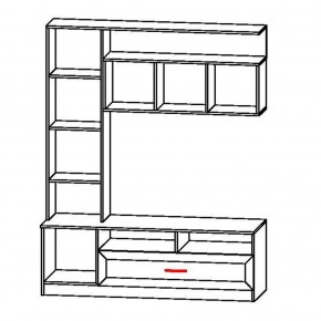 Секция ТВ ПРАГА-3 (Анкор белый) в Асбесте - asbest.mebel-e96.ru | фото