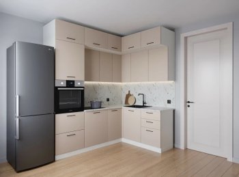 Кухонный гарнитур угловой Шампань 2200*1700 мм (Санвут) в Асбесте - asbest.mebel-e96.ru
