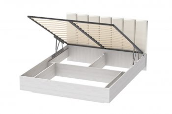 Кровать с подъемным механизмом Шарм (арт.031М1) экокожа Sontex Milk (Диал) в Асбесте - asbest.mebel-e96.ru | фото