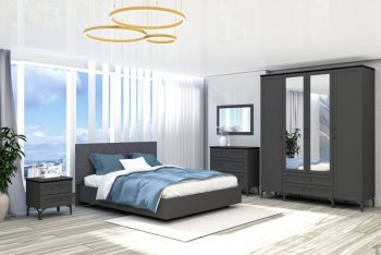 Кровать Шарм (арт.031М1) настил, Антрацит (Диал) в Асбесте - asbest.mebel-e96.ru