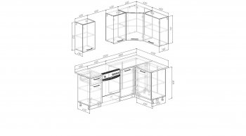 Кухонный гарнитур угловой Изумруд 2000х1200 в Асбесте - asbest.mebel-e96.ru