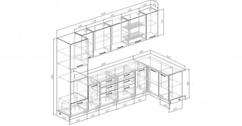 Угловой кухонный гарнитур Вегас 3200х1400 мм в Асбесте - asbest.mebel-e96.ru