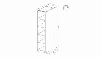 Шкаф-пенал ШиК-1 ( Уголок Школьника 2) в Асбесте - asbest.mebel-e96.ru