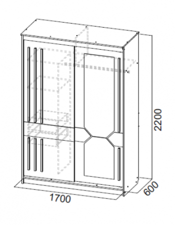 Шкаф-купе №25 1700 мм (СВ) в Асбесте - asbest.mebel-e96.ru