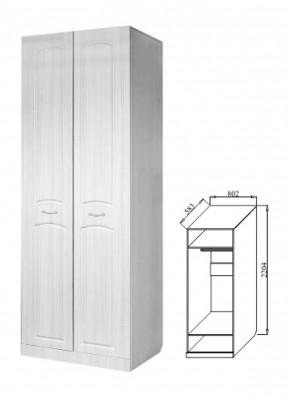 Шкаф 2-х дверный для платья и белья Ева-10 в Асбесте - asbest.mebel-e96.ru
