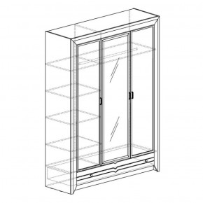 Шкаф 3-дверный Фьорд 150 (Яна) в Асбесте - asbest.mebel-e96.ru