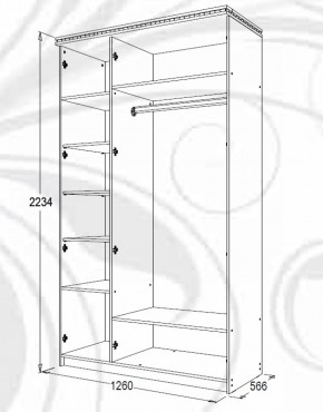 Шкаф 1200 мм 3-х дверный Ольга-13 в Асбесте - asbest.mebel-e96.ru