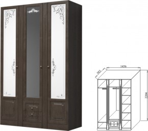 Шкаф 3-х дверный для платья и белья с выдвижными ящиками Ева-11 в Асбесте - asbest.mebel-e96.ru