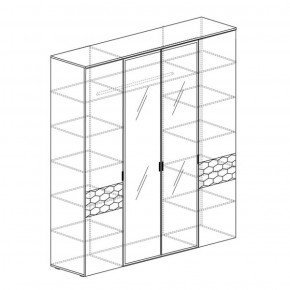 Шкаф 4-дверный Дели 79 (Яна) в Асбесте - asbest.mebel-e96.ru