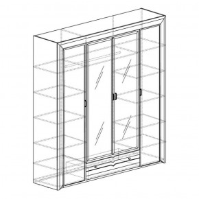 Шкаф 4-дверный Фьорд 158 (Яна) в Асбесте - asbest.mebel-e96.ru