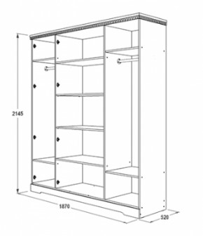 Шкаф 1800 мм для одежды и белья Ольга-12 ЛДСП в Асбесте - asbest.mebel-e96.ru