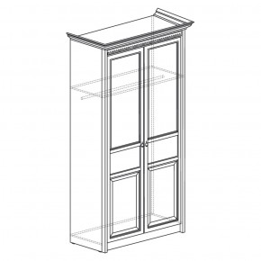 Шкаф двухдверный Лючия 181 дуб оксфорд серый (Яна) в Асбесте - asbest.mebel-e96.ru