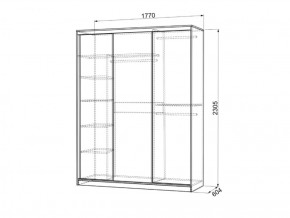 Шкаф-купе Бассо 7-600 07 (полки слева) в Асбесте - asbest.mebel-e96.ru