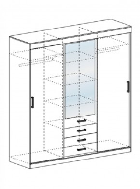 Шкаф-купе Лидер-3М 1700 мм (СтендМ) в Асбесте - asbest.mebel-e96.ru