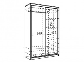 Шкаф-купе Рене 1500 вариант 1 (ЛДСП/ЛДСП) в Асбесте - asbest.mebel-e96.ru