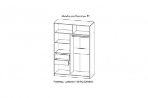 Шкаф-купе ВИКТОРИ-13 Анкор темный в Асбесте - asbest.mebel-e96.ru