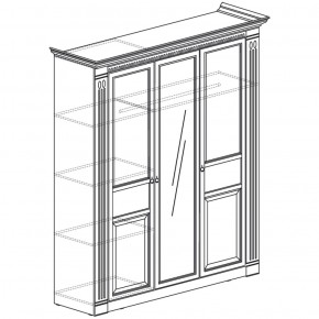 Шкаф трехдверный Лючия 180 дуб оксфорд (Яна) в Асбесте - asbest.mebel-e96.ru